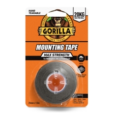 GORILLA HEAVY DUTY MOUNTING TAPE BLACK 1.5M