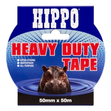 HIPPO HEAVY DUTY TAPE BLACK 50mm x 50m