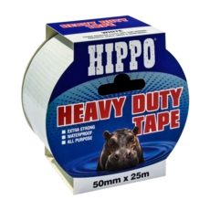 HIPPO HEAVY DUTY TAPE WHITE 50mm x 25m