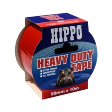 HIPPO HEAVY DUTY TAPE RED 50mm x 10m
