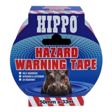 HIPPO HAZARD TAPE  RED 50mm x 33m