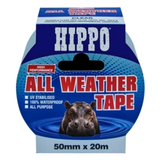 HIPPO ALL WEATHER TAPE CLEAR 50mm x 20m