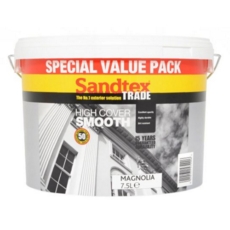 SANDTEX TRADE HIGH COVER SMOOTH MAGNOLIA 7.5LITR