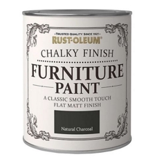 RUST-OLEUM CHALKY FURNITURE PAINT NATURAL CHARCOAL 750ML