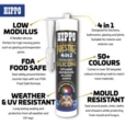 HIPPO PRESTIGE MATT WHITE 4 IN 1 SILICONE 300M CARTRIDGE