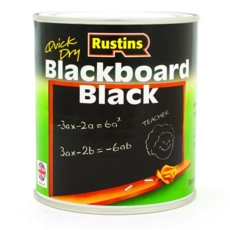 RUSTINS QUICK DRY  BLACKBOARD BLACK 500ML