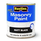 Rustins Masonry Paint Black 250ml