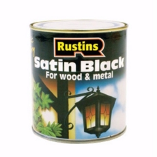 RUSTINS QUICK DRY SATIN BLACK LITRE