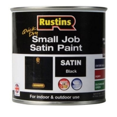 RUSTINS QD SMALL JOB BLACK 250ML SATIN