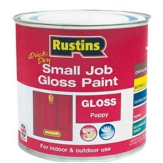RUSTINS QD SMALL JOB POPPY GLOSS 250ML
