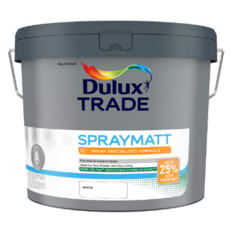 DULUX TRADE SPRAYMATT WHITE 10LITRE