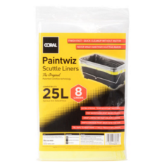 CORAL PAINTWIZ 25L SCUTTLE LINERS 8PK