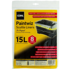CORAL PAINTWIZ 15L SCUTTLE LINERS 8PK