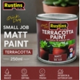 RUSTINS TERRACOTTA PAINT MATT 250MLS