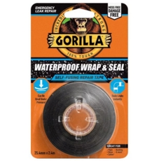 GORILLA SILICONE TAPE 2.4M WATERPROOF WRAP & SEAL BLACK