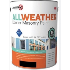 ZINSSER ALL WEATHER MASONRY PAINT BLACK  5LITRE