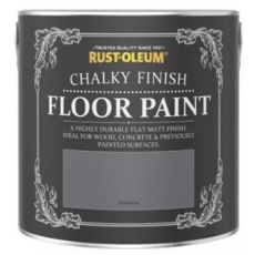 RUST-OLEUM CHALKY FLOOR PAINT ANTHRACITE 2.5LITRE