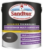 SANDTEX  10 YEAR SATIN MULTI SURFACE   BLACK 2.5L