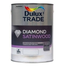 DULUX TRADE DIAMOND SATINWOOD BRILLIANT WHITE LITRE