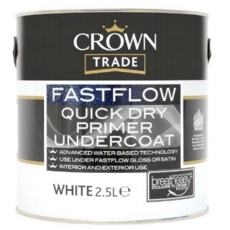 CROWN TRADE FASTFLOW QUICK DRY PRIMER UNDERCOAT WHITE 2.5lt
