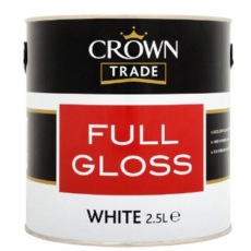 CROWN TRADE Solvent-borne Gloss WHITE 2.5LITRE