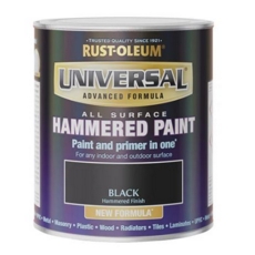 RUST-OLEUM UNIVERSAL HAMMERED FINISH BLACK 750MLS