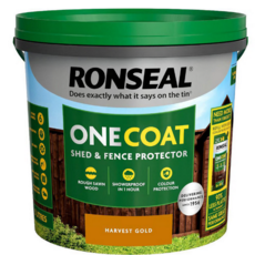 RONSEAL ONE COAT SHED & FENCE PROTECTOR HARVEST GOLD 5LITRE