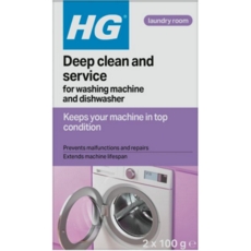 HG DEEP CLEAN AND SERVICE FOR WASHING MACHINE 2 x 100GRM