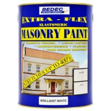 BEDEC EXTRA-FLEX MASONRY PAINT BRILLIANT WHITE 5LITRE
