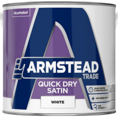 ARMSTEAD QUICK DRY SATIN BRILLIANT WHITE 5LITRES