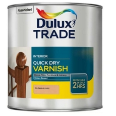 DULUX TRADE QUICK DRY VARNISH GLOSS CLEAR LITRE