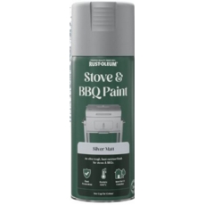 Rust-Oleum Stove & BBQ Paint Silver Matt 400mls