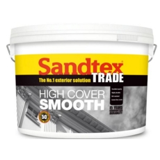 SANDTEX TRADE HIGH COVER SMOOTH BRILLIANT WHITE 10LITRE