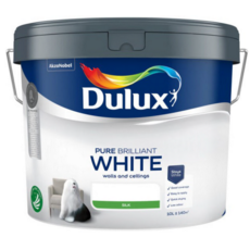 DULUX RETAIL VINYL SILK BRILLIANT WHITE 10LITRE