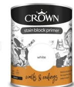 CROWN STAIN BLOCK PRIMER WHITE 750ML
